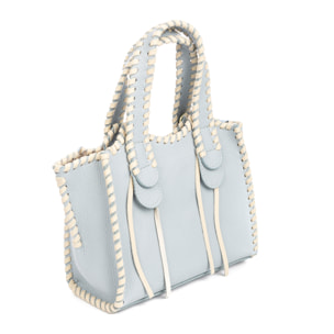 Avio borsa a mano donna. Pelle autentica Dollaro con cuciture decorative in pelle.