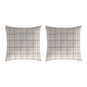 2 Fundas de almohada El Caballo 50x50 cm HERAKLER Lino - 100% algodón -