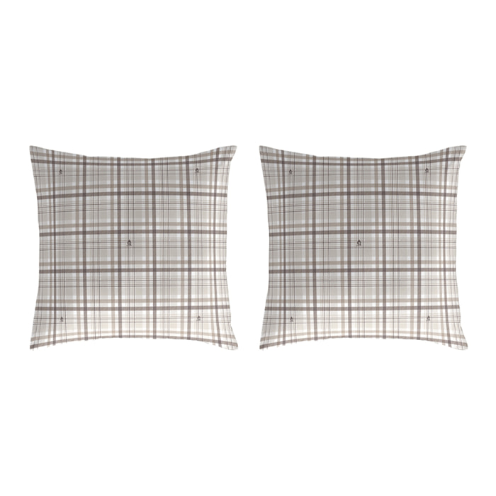2 Fundas de almohada El Caballo 50x50 cm HERAKLER Lino - 100% algodón -