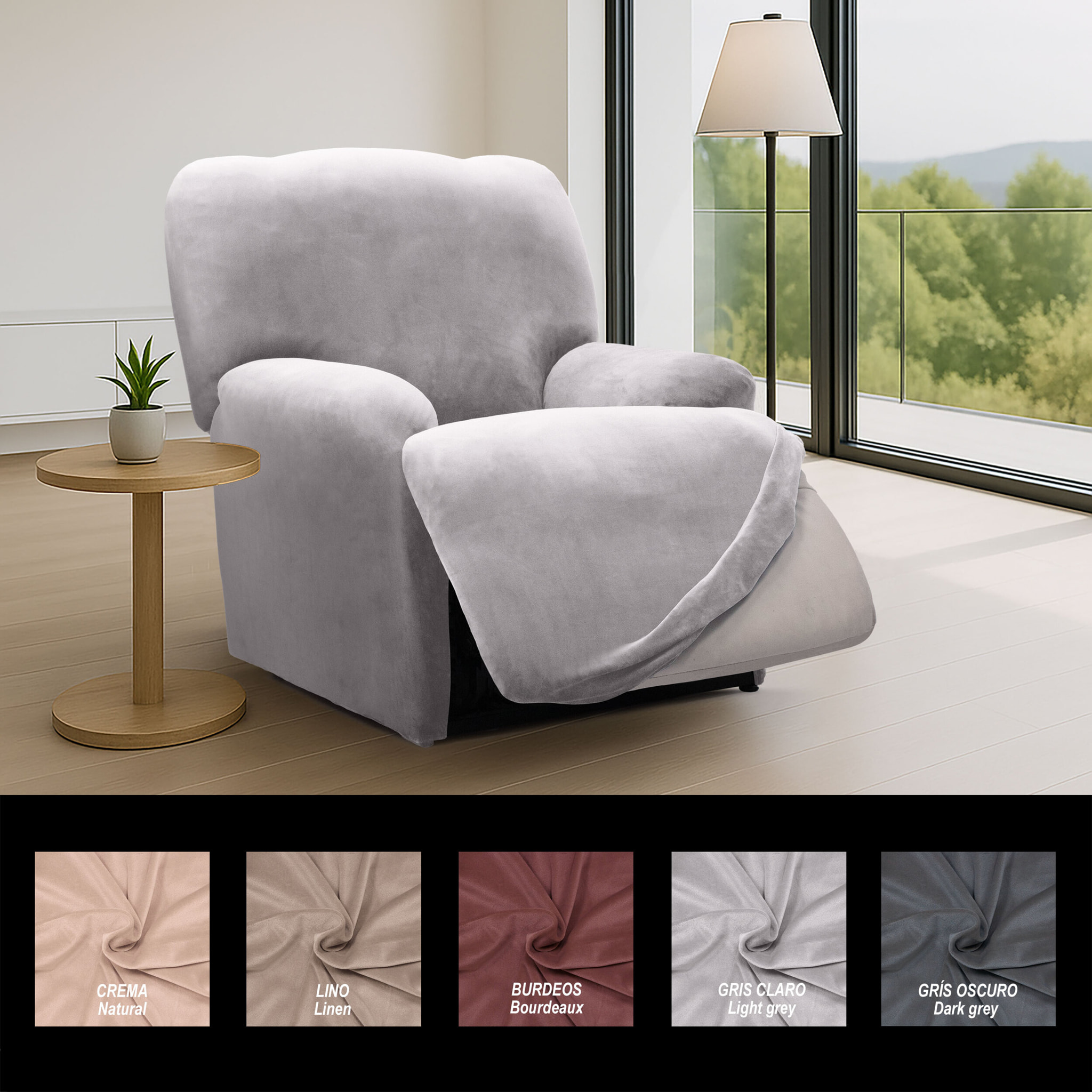 Funda TERCIOPELO ANTIMANCHAS Multi elástica para RELAX PIES JUNTOS modelo VERONICA