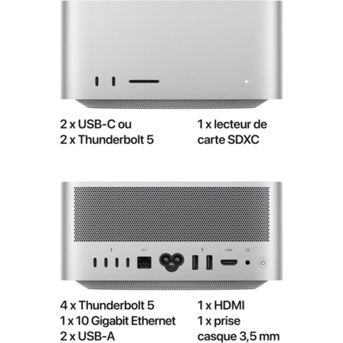 Ordinateur Apple MAC Studio M4 MAX CPU 14 GPU 32 36Go 512Go