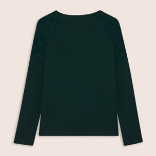 T-shirt manica lunga con fondo asimmetrico