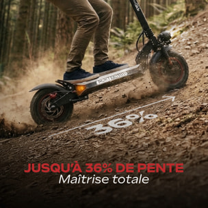 Trottinette Électrique Adulte UrbanGlide ECROSS GO - Autonomie Jusqu'a 50 km - Pneu Tubeless 10" - Batterie 54V - Poids 22Kg