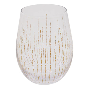 Lot de 4 gobelets Lunis 54cl doré