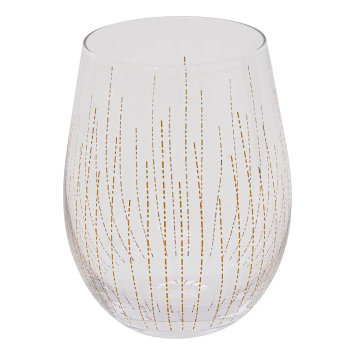 Lot de 4 gobelets Lunis 54cl doré