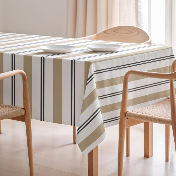 Nappe imprimée anti-tâches JUNIPER BEIGE