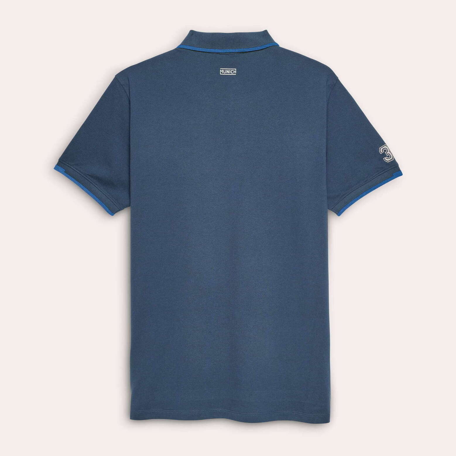 Polo MUNICH varsity lifestyle de algodón azul