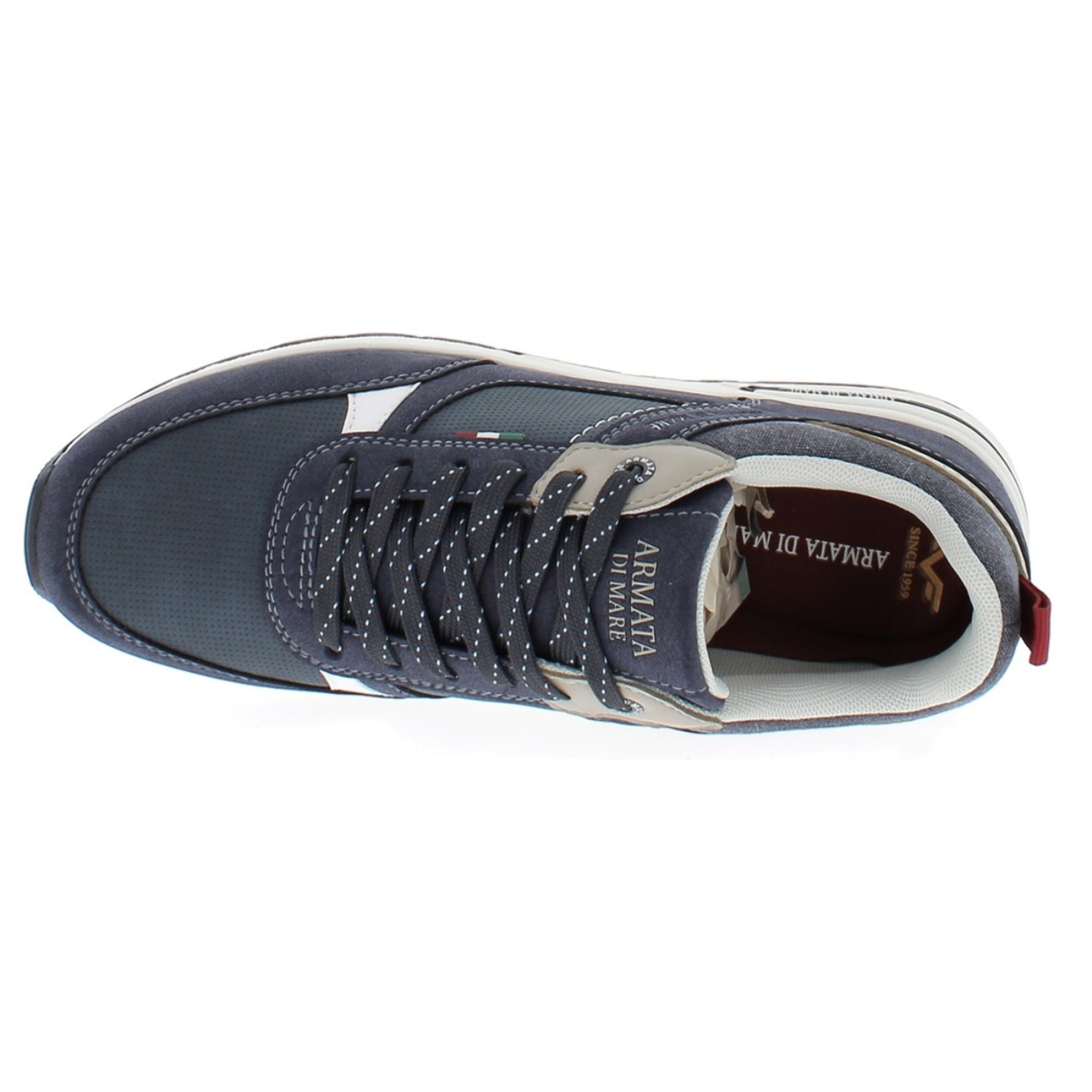 Armata di Mare Scarpe Uomo Sneakers Casual Stringate con Soletta Rimovibile in Memory Foam AMU S25L702 Navy