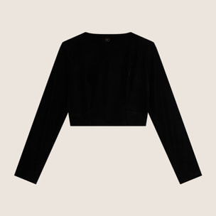 Giacca corta cropped da donna in tessuto tecnico