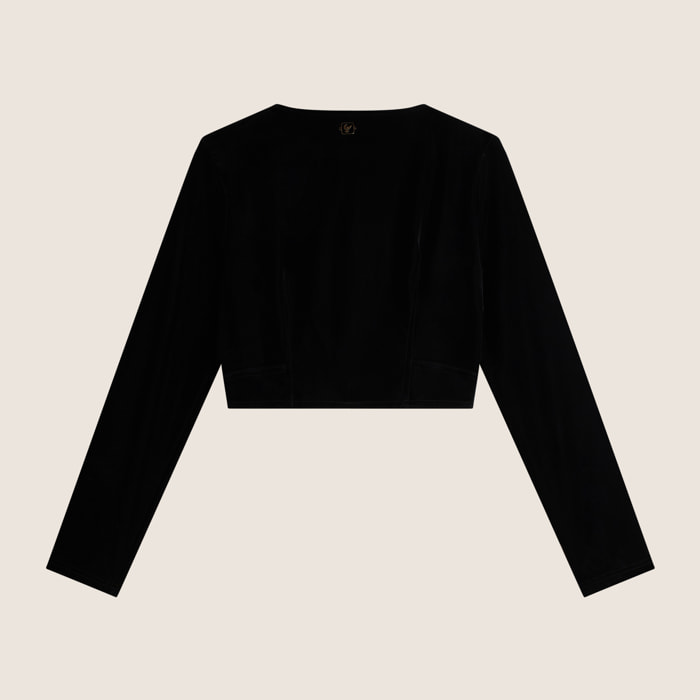 Giacca corta cropped da donna in tessuto tecnico