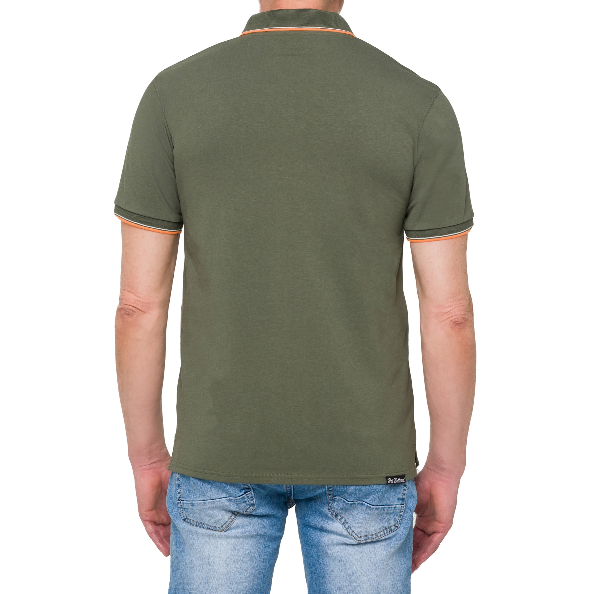 Polo con righine Hot Buttered Amak verde.