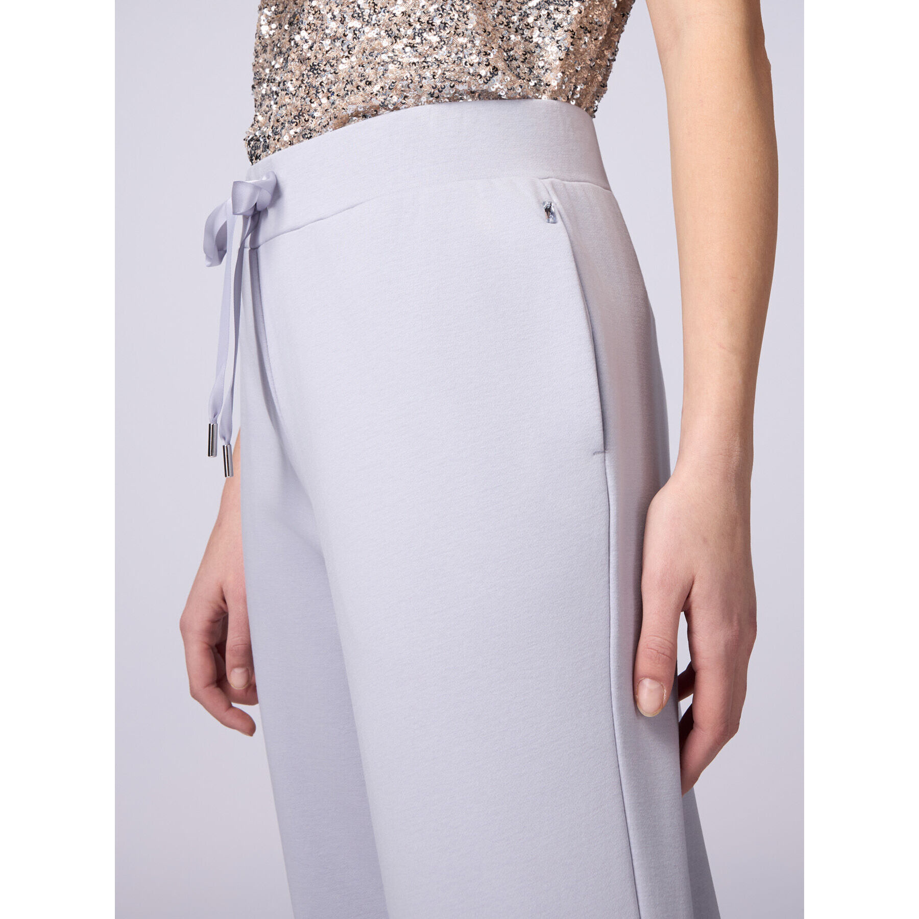 Oltre - Pantalones de chándal de mezcla de algodón - Gris