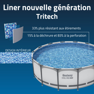 Bestway Piscine hors sol - Ronde - Steel Pro Max - 427 x 122 cm - Sans accessoires