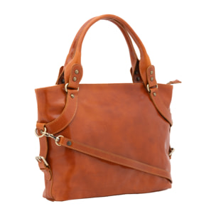 Borsa a mano  da donna In Vera pelle Made in Italy 43x28x12 cm