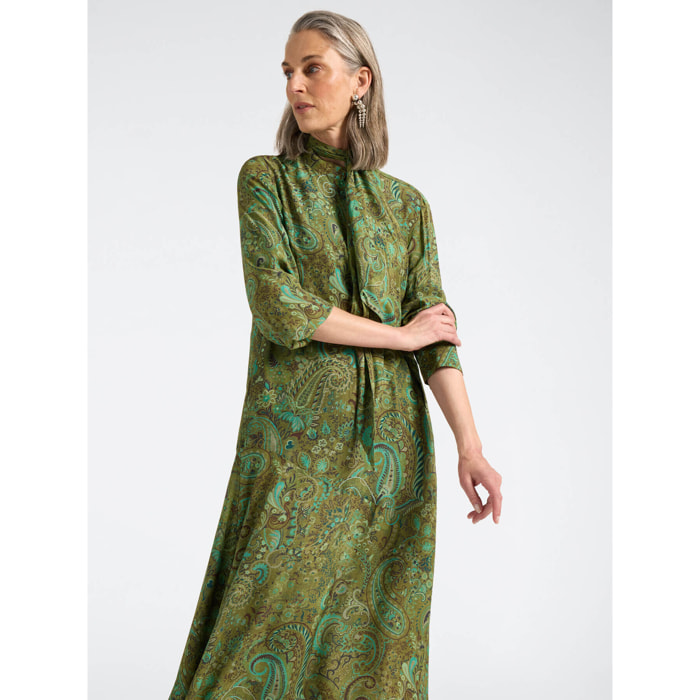 Elena Mirò - Abito in viscosa stampata - Verde