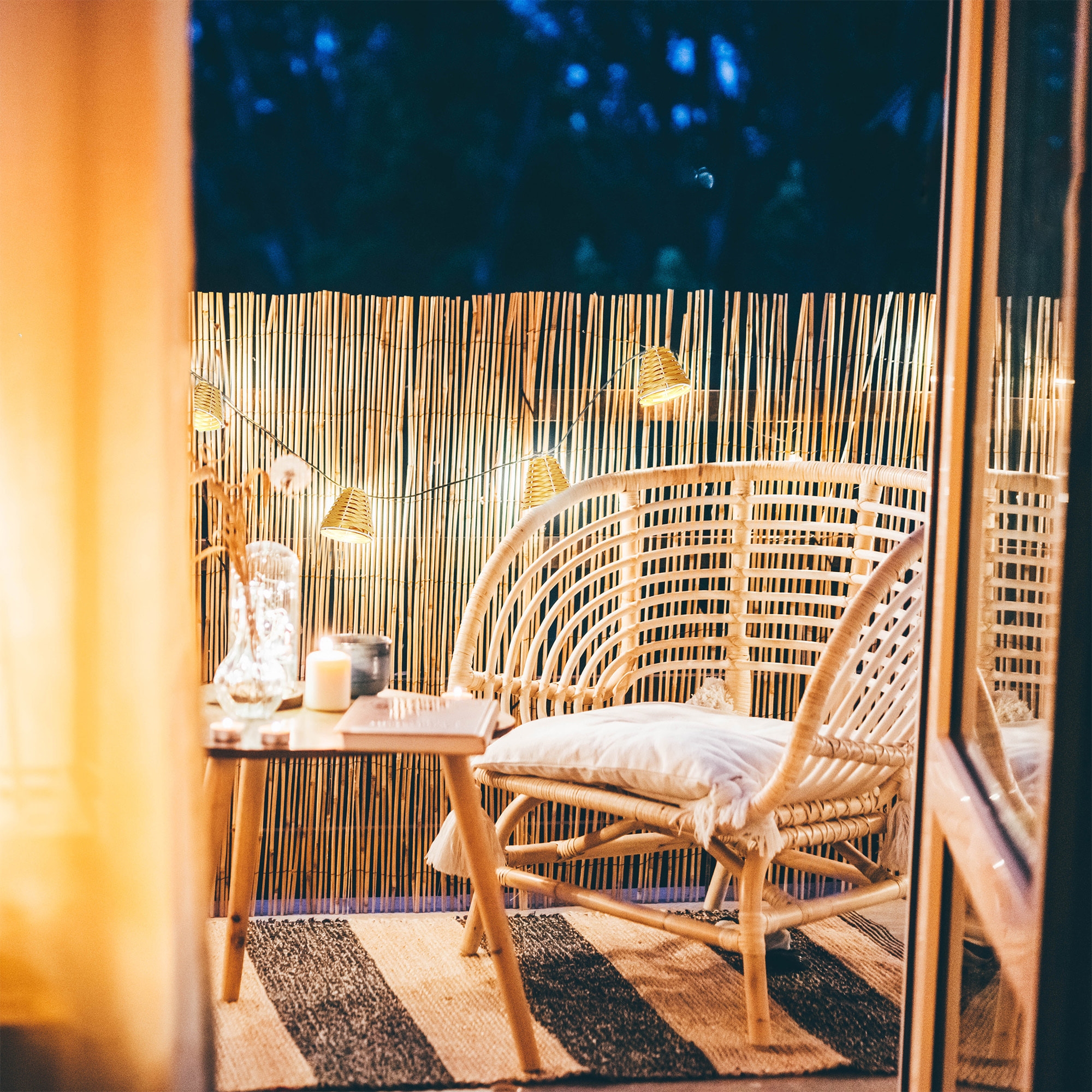 Forlight Chillout IP44 Estela LED 1W Blanco Cálido 2500K Imitación Madera Aplique Exterior con Estilo Natural