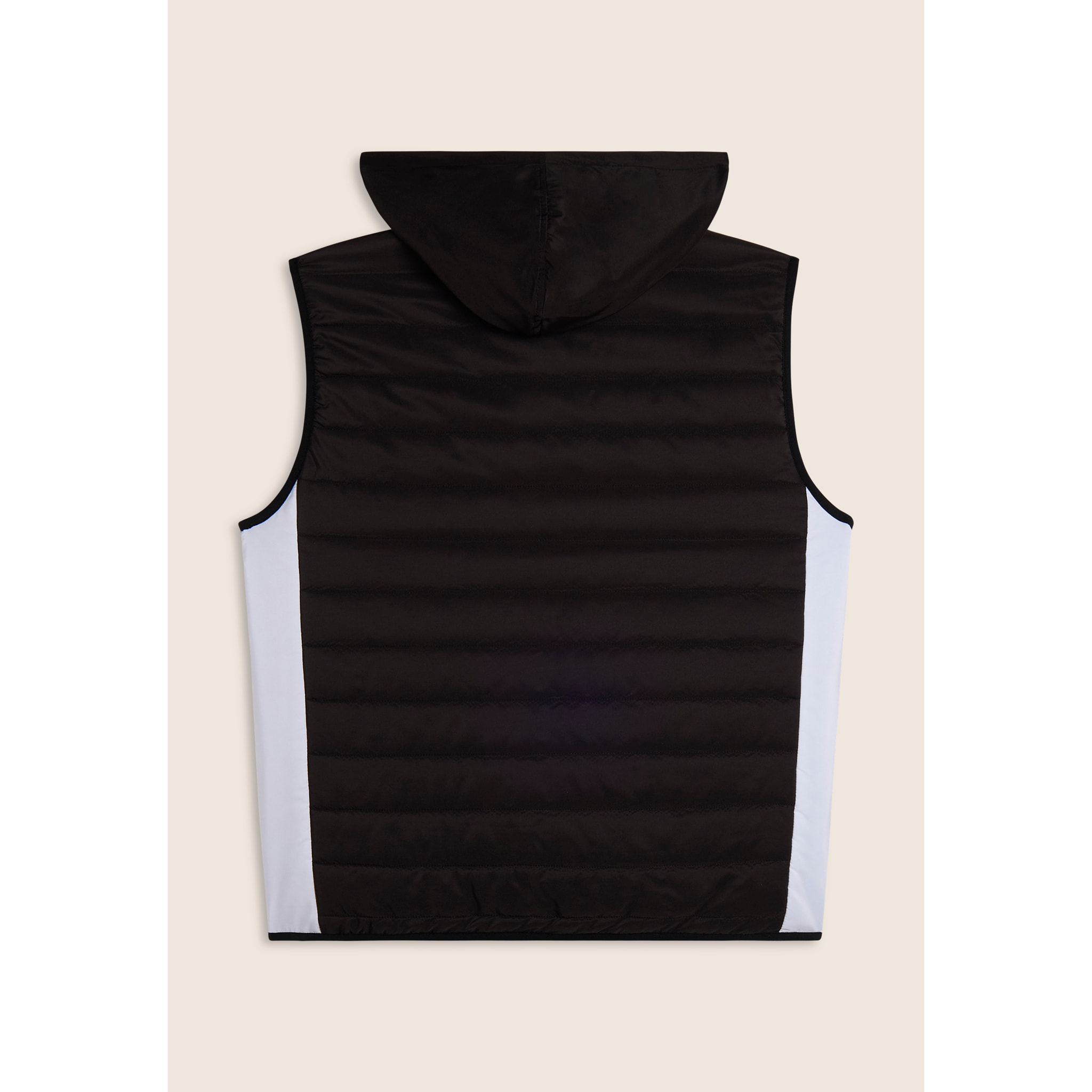 Gilet imbottito con cappuccio e zip