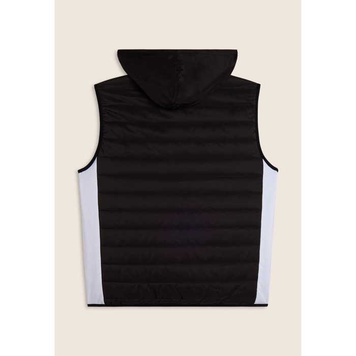 Gilet imbottito con cappuccio e zip