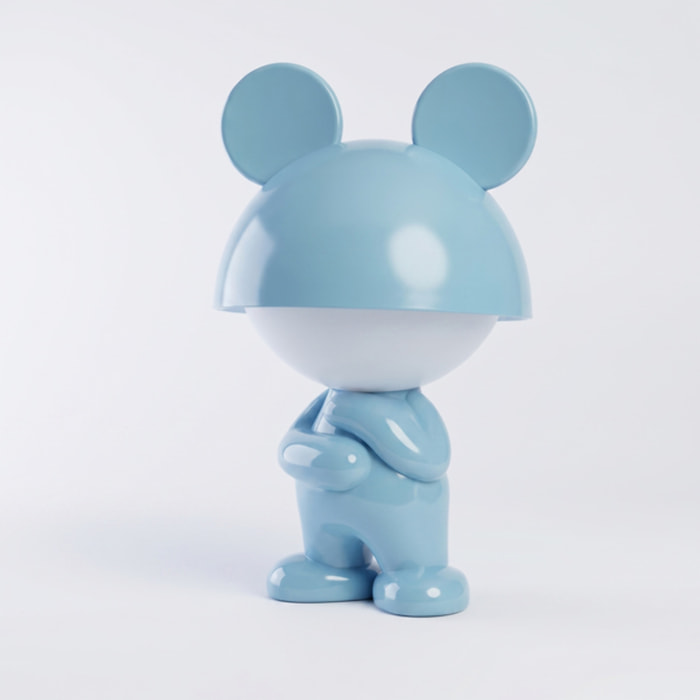 Lampada LED Thinking Boy ricaricabile USB-C, lampada da tavolo dimmerabile con 3 colori luce, design moderno decorativo, luce notturna senza fili ideale per camera comodino cameretta e ufficio