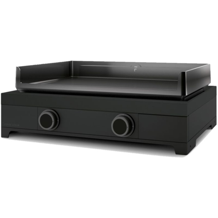 Plancha gaz FORGE ADOUR modern G 60 A N noir 2 brûleurs à poser, 60.5x42 cm
