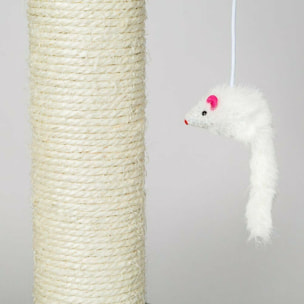 Tiragraffi Albero Palo Gioco Per Gatti Con Corda In Sisal Naturale Tira Graffi Giocattolo Cuccia Per Gatto Adulto Cucciolo Domestico 116 Cm Grigio