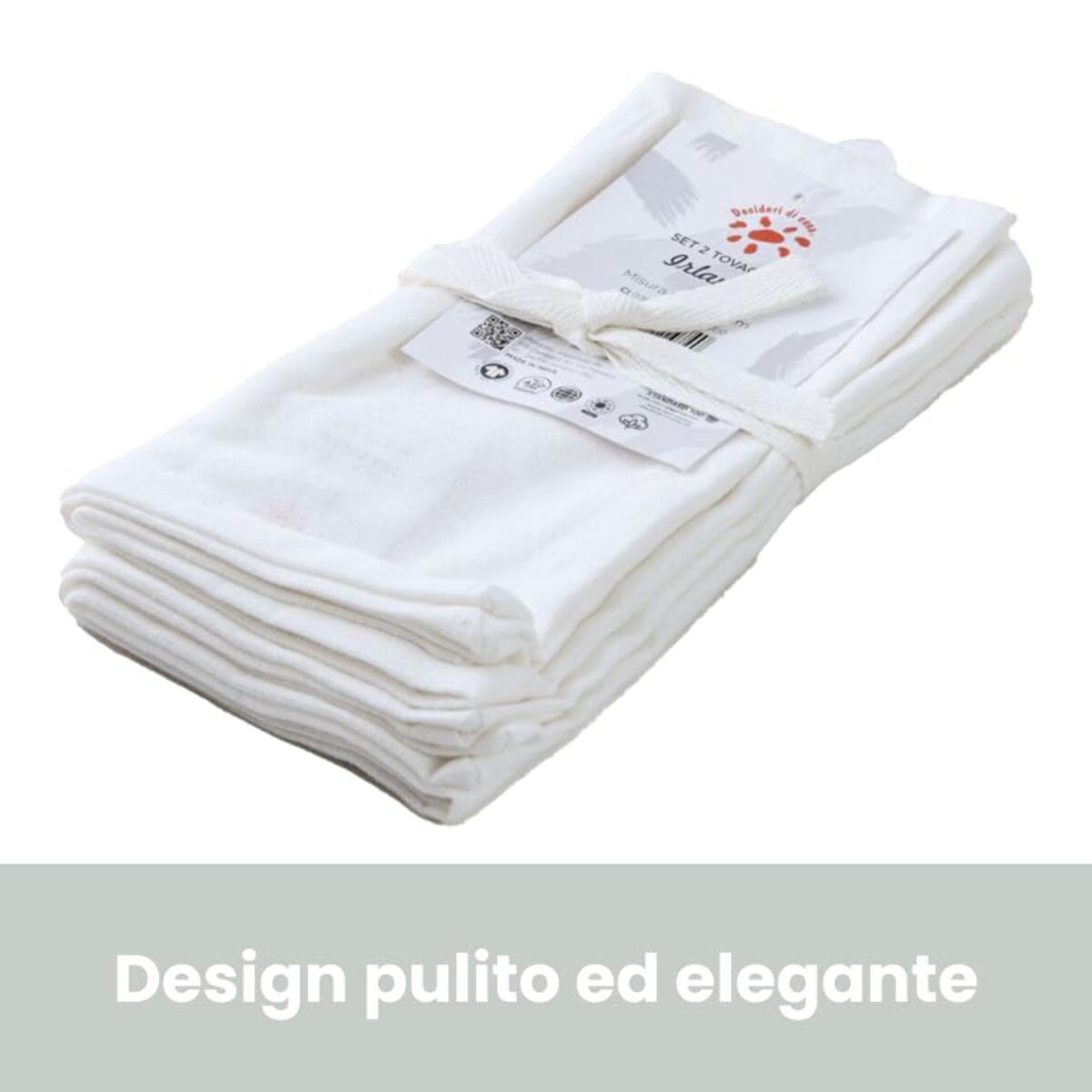 Intrecci – Set 6 tovaglioli in puro cotone 40x40 cm