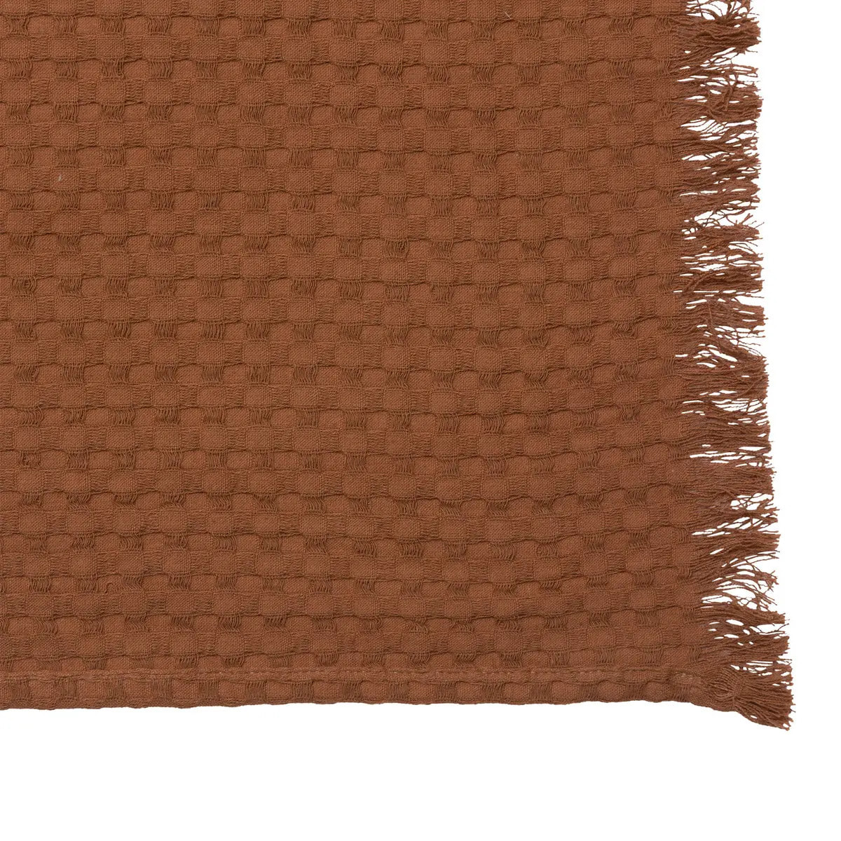 Jeté de lit "Widdy" coton 130x180cm rose terracotta