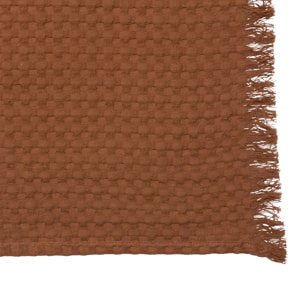 Jeté de lit "Widdy" coton 130x180cm rose terracotta