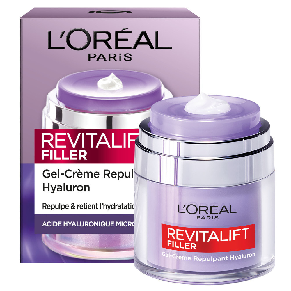 L'Oréal Paris Revitalift Filler Gel-Crème Repulpant Acide Hyaluronique, Céramides, Niacinamide & Glycérine 50 ml