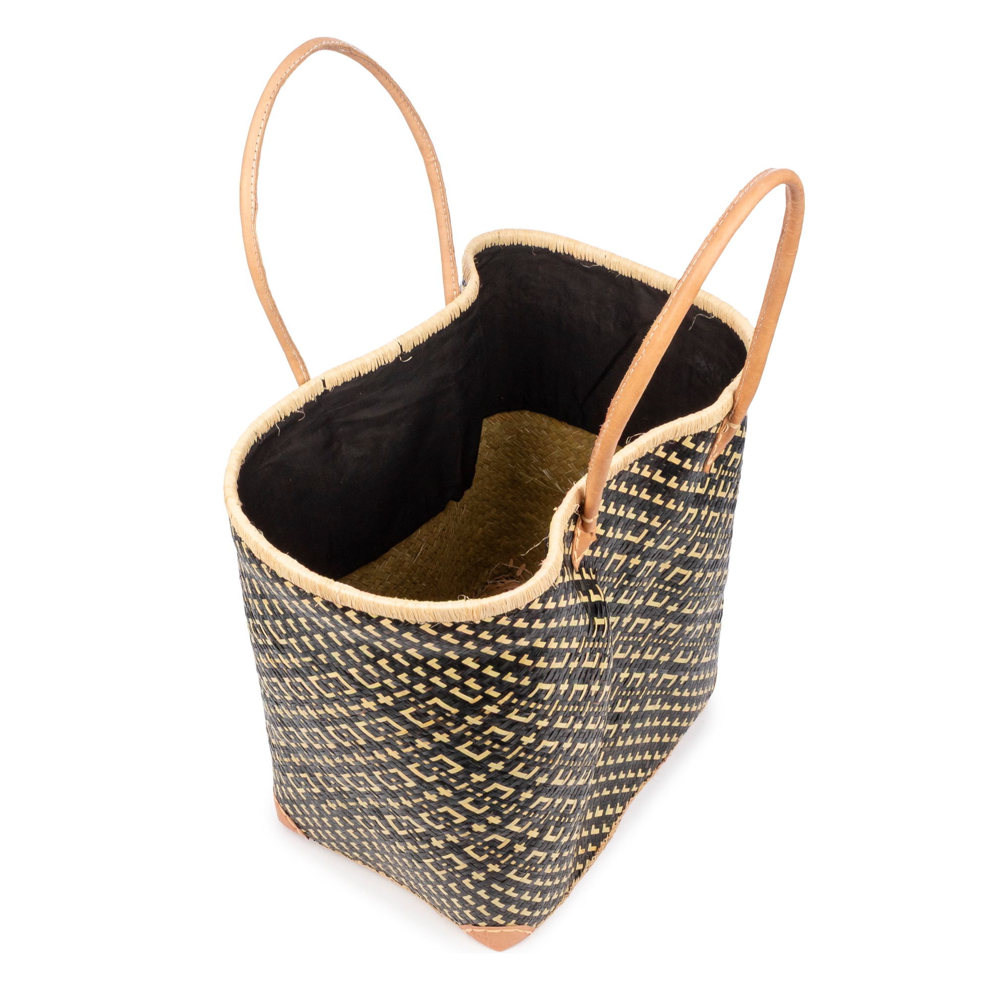 Arda bolso de hombro mujer. Fabricado en paja con asas de cuero.