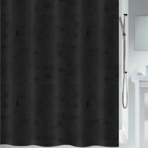 Rideau de douche Polyester GEORGES 120x200cm Noir Spirella