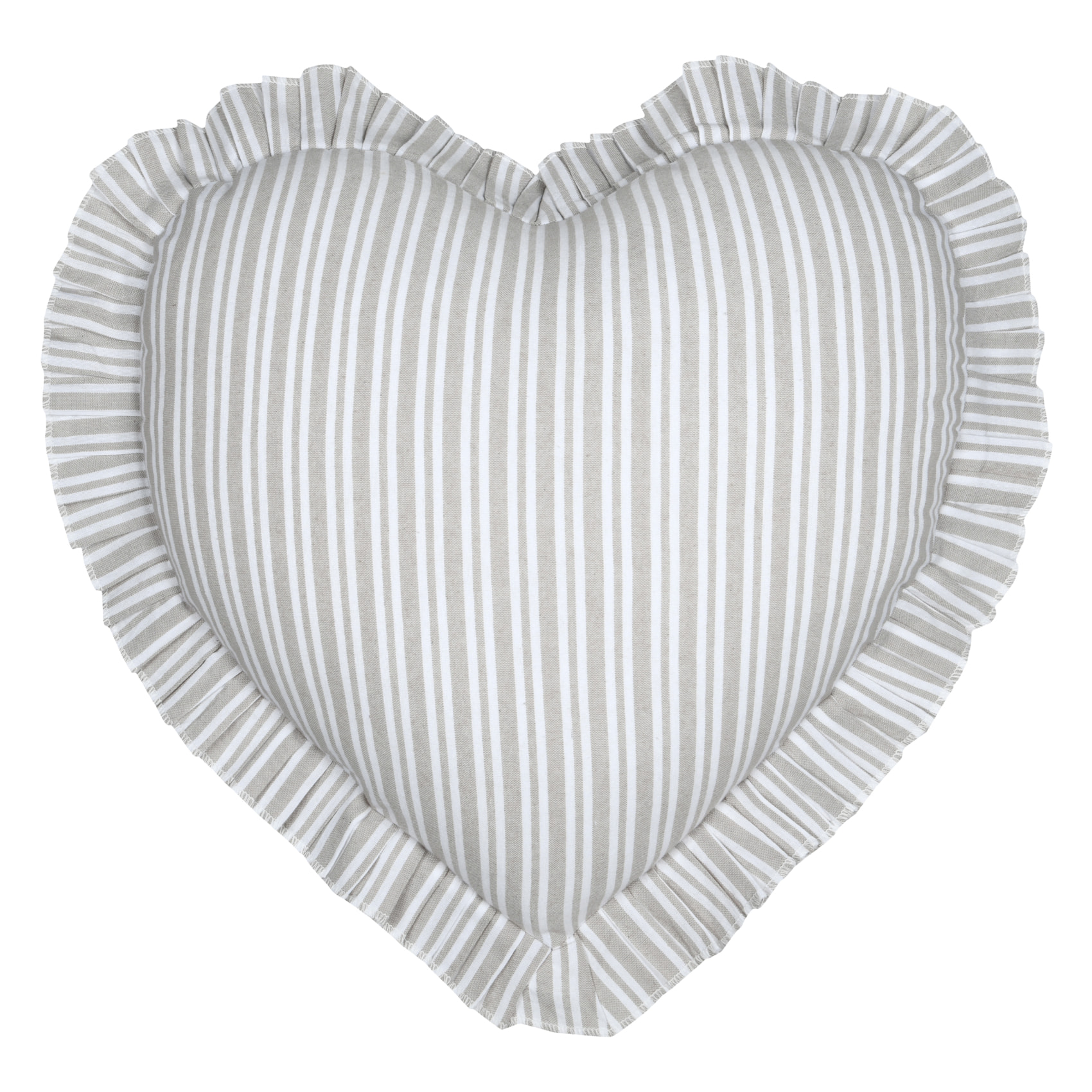 Coussin décoratif romantique en forme de coeur - Gris