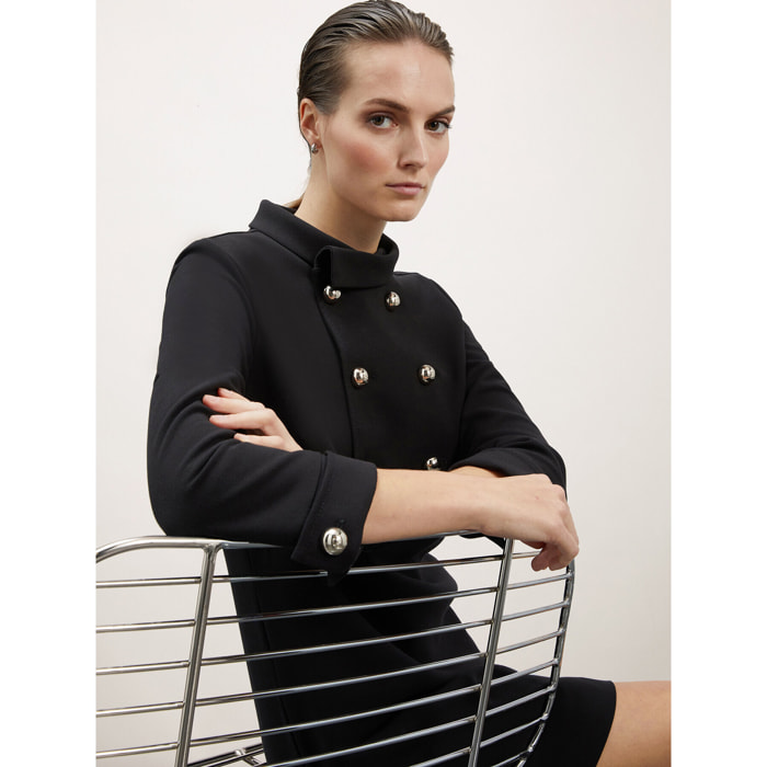 Motivi - Minivestido cruzado - Negro