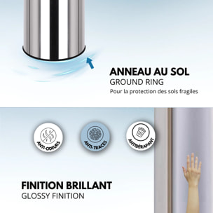 Poubelle automatique inox ARTIC argent 42L