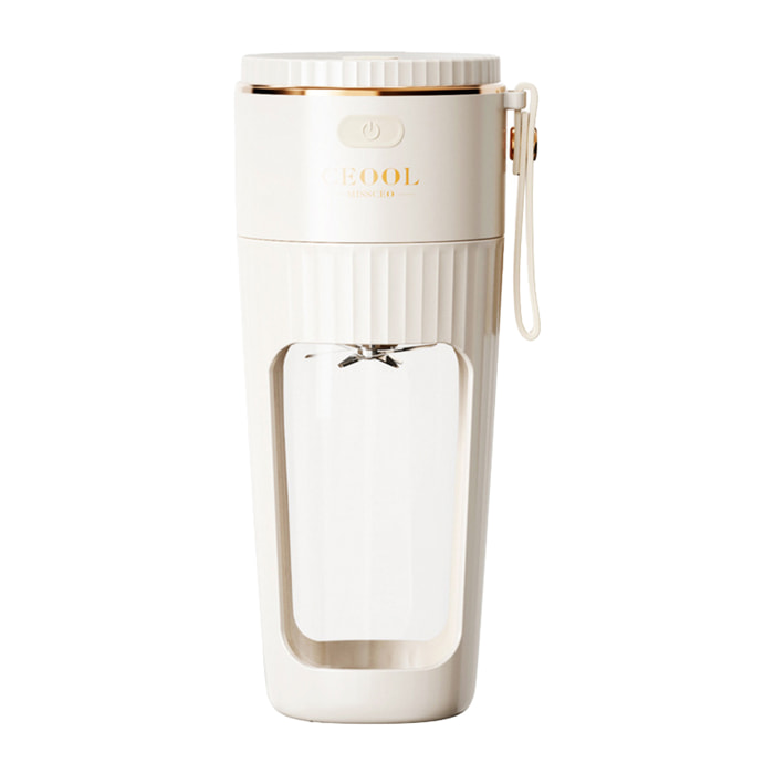 Frullatore portatile Z02 con capacità di 350ml. Con batteria ricaricabile da 1300mAh e design portatile ideale per l'uso quotidiano.