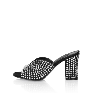 PHILIPP PLEIN Suede Platform Sandals Strass