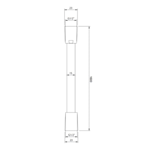Flexible de douche Universal 160 cm nicke brossé