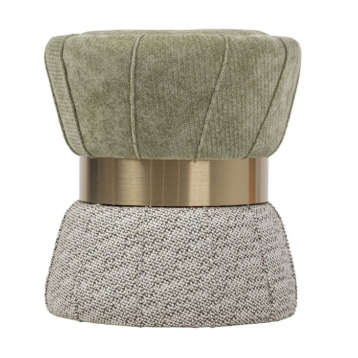 Puff Velvet Gris Verde 40x40x44 Cm