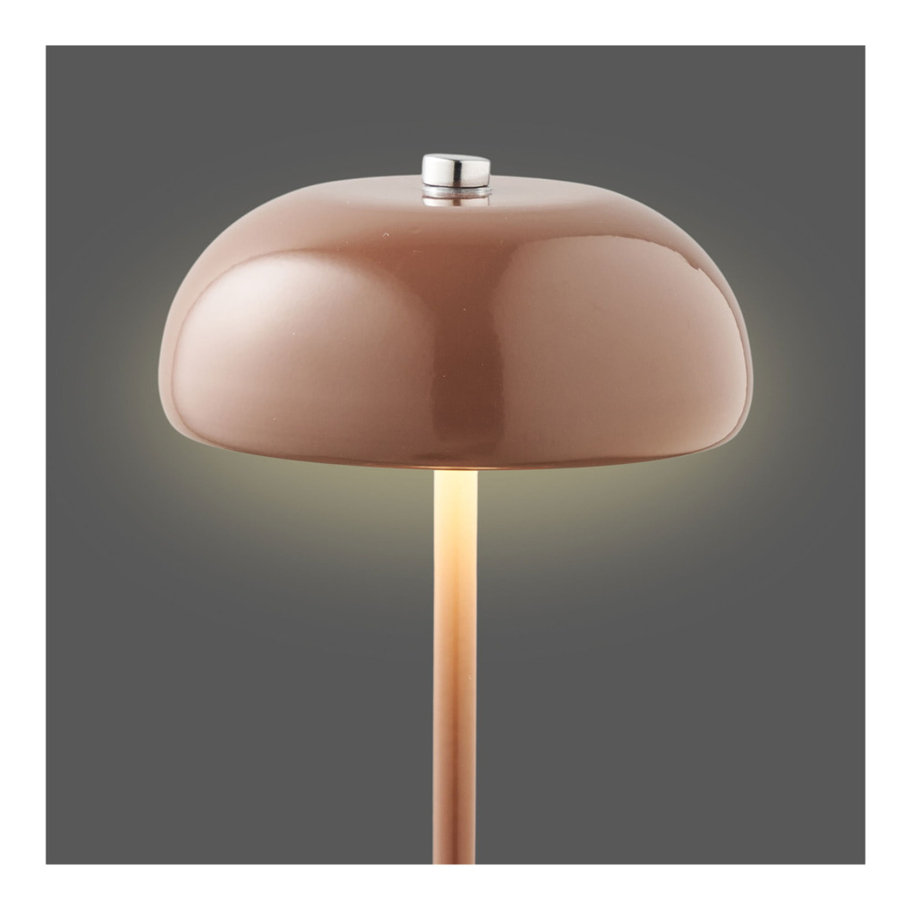 Lampada da tavolo Margate ricaricabile in metallo marrone ø13 cm