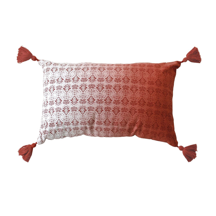 Coussin tie & dye au style exotique - Brique