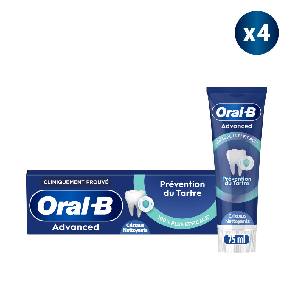4 Dentifrices Prévention Tartre - 75 ml - Oral-B Professional