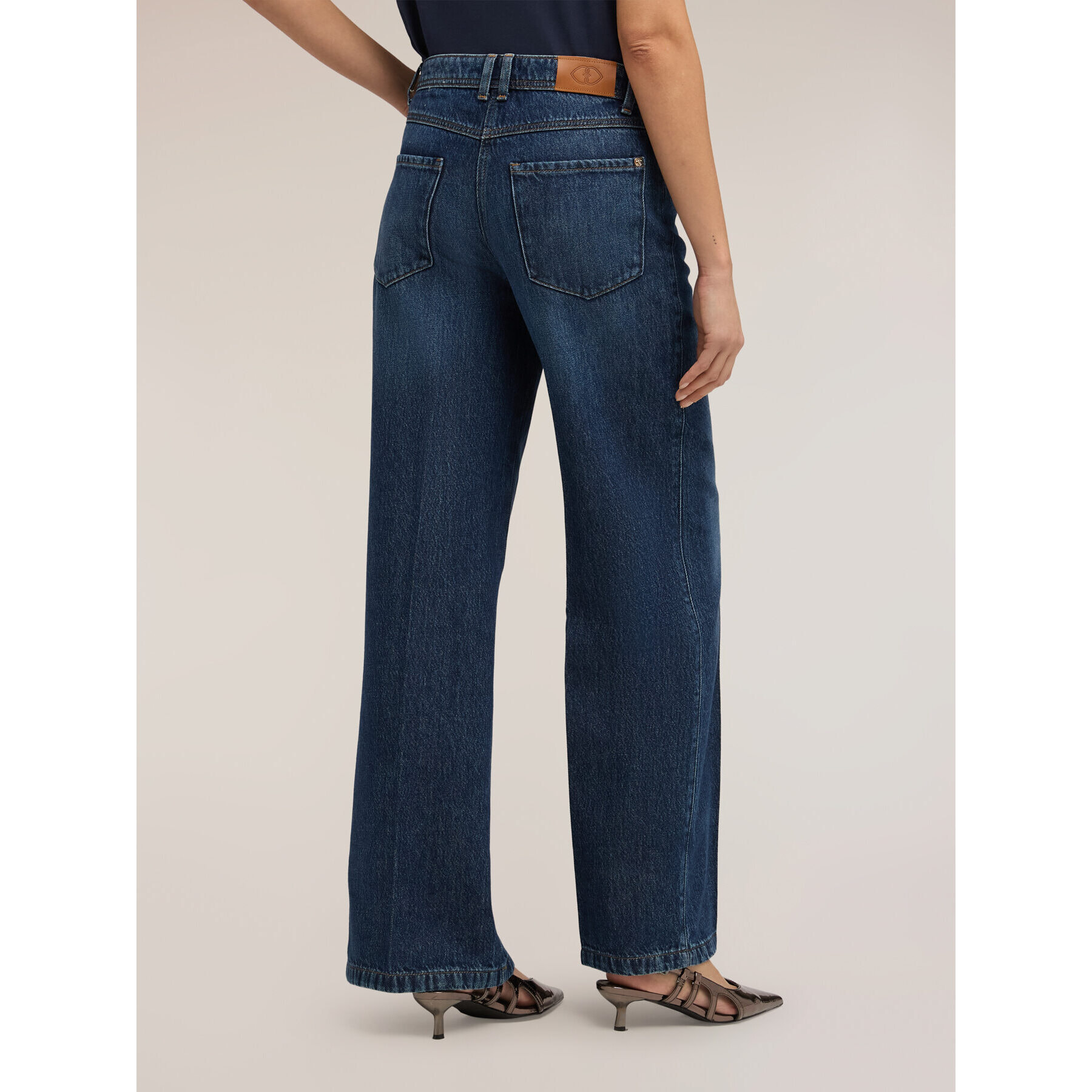 Motivi - Jeans palazzo wide fit mezcla lyocell - Azul