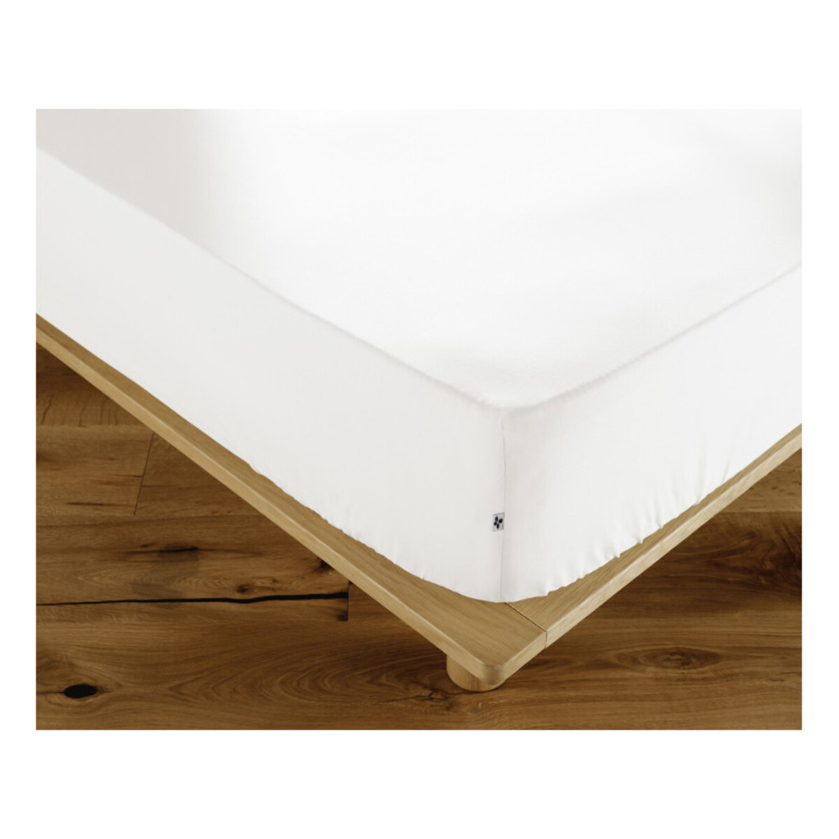 Drap housse 90 x 190 cm en coton avec bonnet H. 30 cm - AMBRE