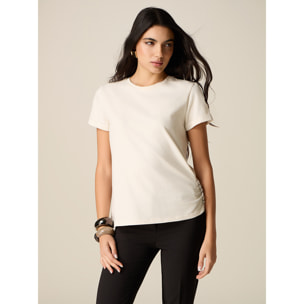 Oltre - Camiseta con detalle joya - Blanco