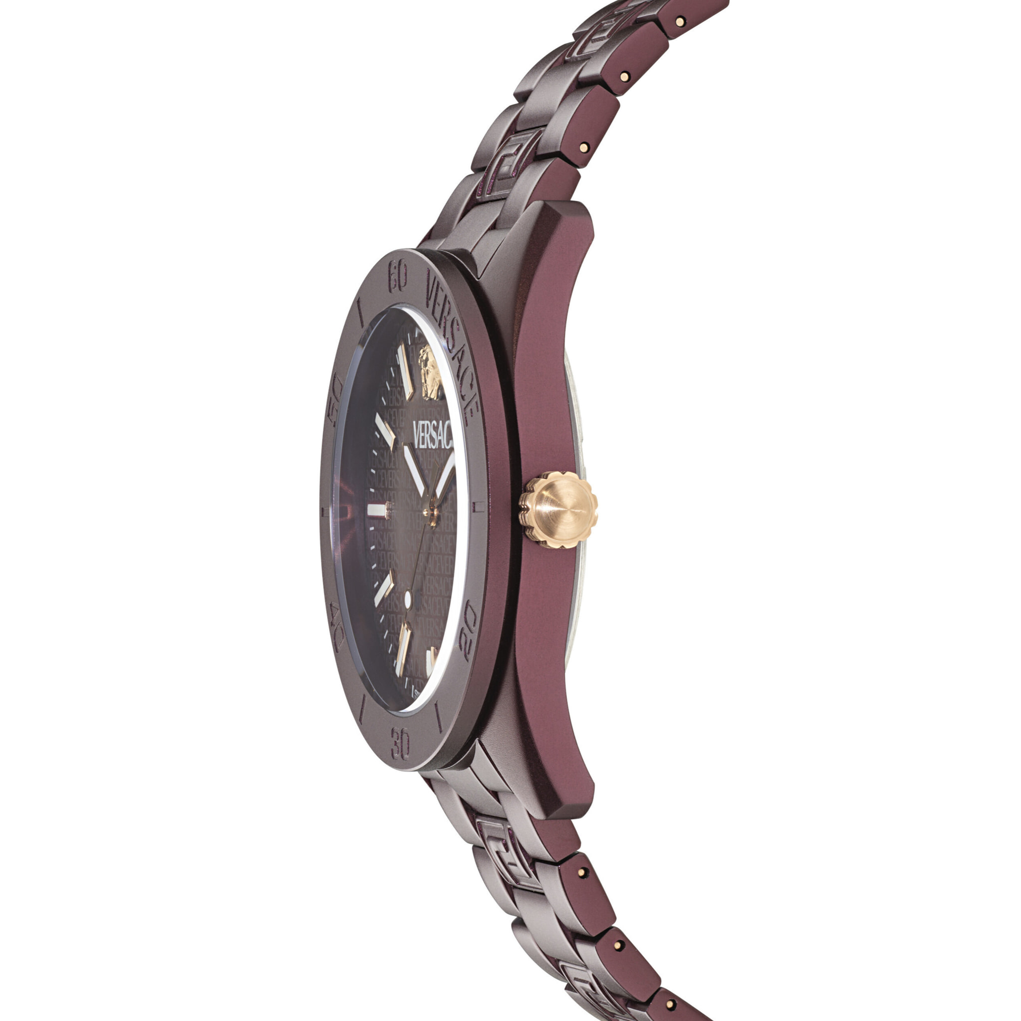 Versace Reloj Analógico De Cuarzo V-Dome Alluminium.timeles