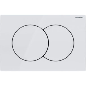Pack WC suspendu complet Geberit Duofix, WC SAT Infinitio sans bride, abattant SoftClose, plaque blanche