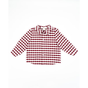 Camisa cuadro vichy granate
