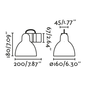 VENICE Lampada da parete blu cobalto