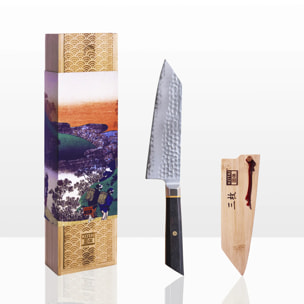 Cuchillo Santoku Bunka | Hoja de 170 mm | Acero Inoxidable Japonés San-Mai