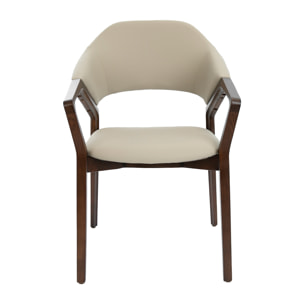 Silla de polipiel tapizada 57x58x80cm
